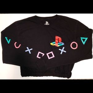 PlayStation Long sleeve cinched croptop